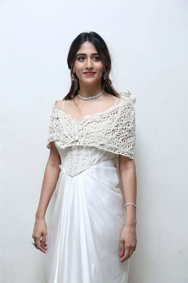 Chandini Chowdary in White Dress